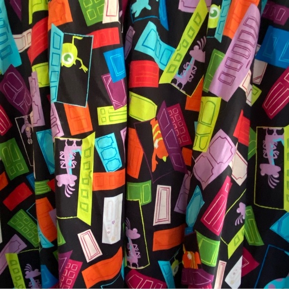 Monsters Inc Disney Parks Cotton Dress Retired Multicolor print - Picture 4 of 13